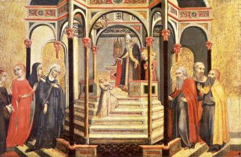Sano Di Pietro : The Presentation of the Virgin in the Temple